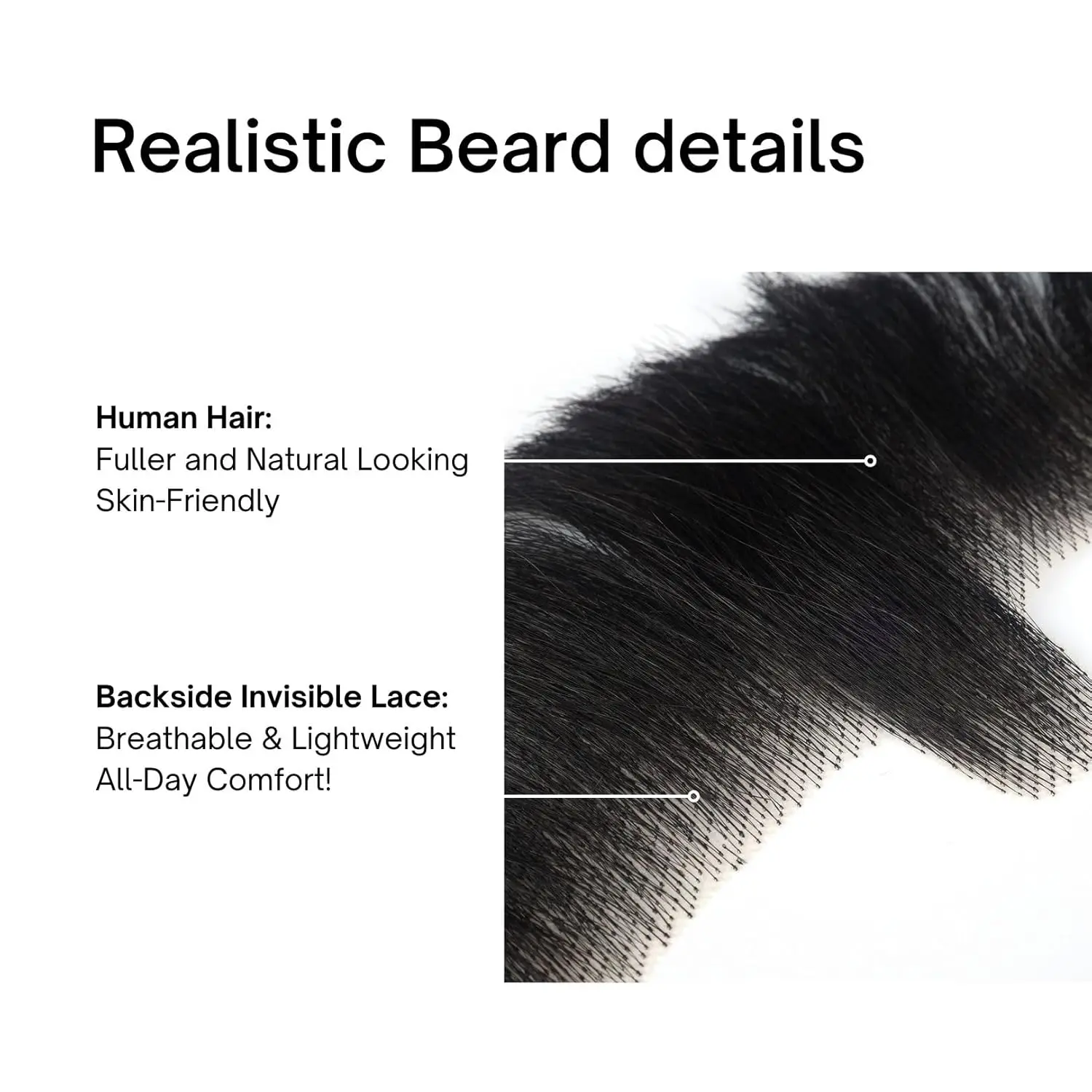 Fake Beard and Mustache Handmade with Human Hair Full Beard Style Realistic Mustache for Costumes Facial Hair Cosplay Theatrical thumbnail 4
