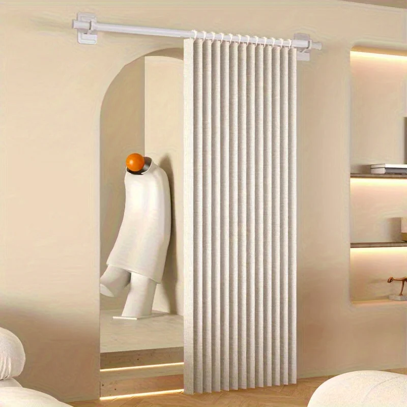 Room Divider Curtain for Kitchen and Balcony, Folding Privacy Panel with Soft Drape and Modern Home Style thumbnail 2