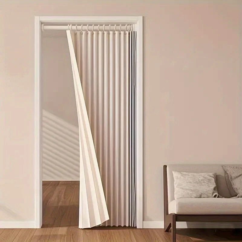Room Divider Curtain for Kitchen and Balcony, Folding Privacy Panel with Soft Drape and Modern Home Style thumbnail 5