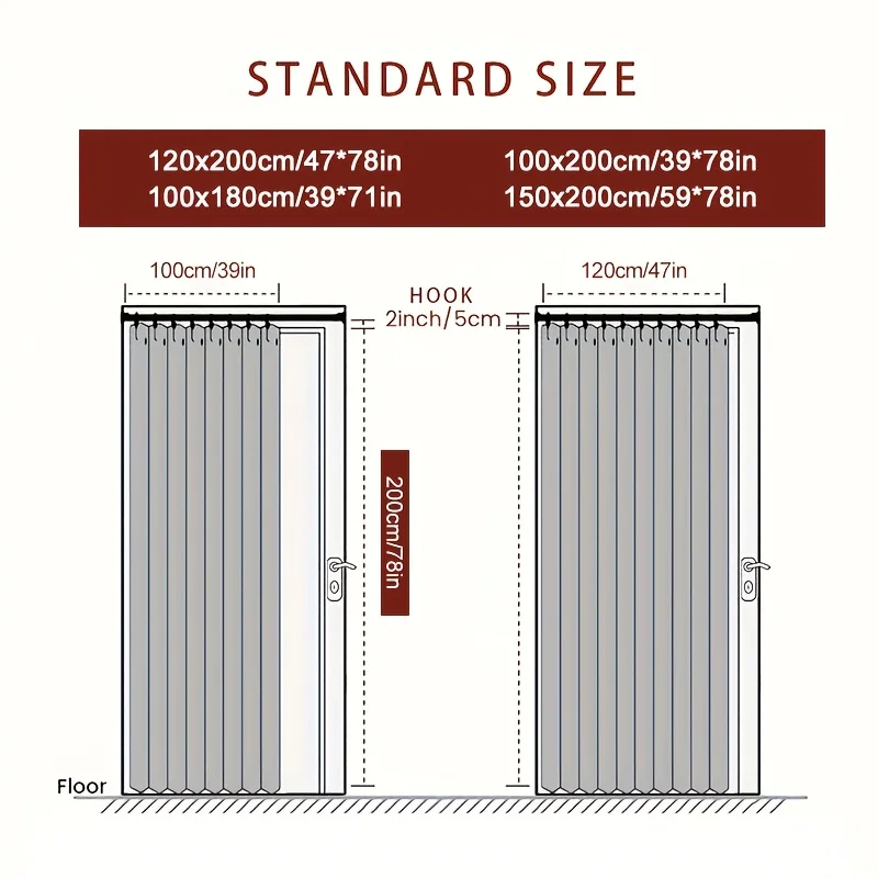 Room Divider Curtain for Kitchen and Balcony, Folding Privacy Panel with Soft Drape and Modern Home Style thumbnail 6