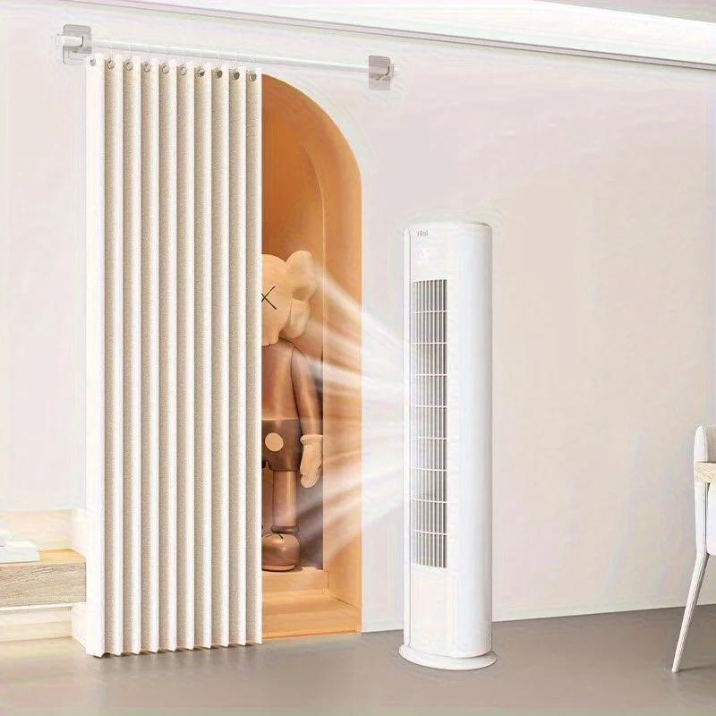 Room Divider Curtain for Kitchen and Balcony, Folding Privacy Panel with Soft Drape and Modern Home Style thumbnail 3