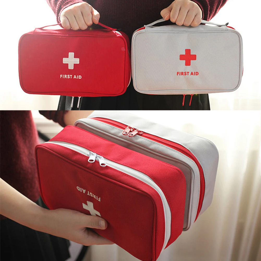 900D Oxford Medicine Classification Storage Bag（only bag） Compartment Epidemic Prevention Kit with Handle for Outdoor Home