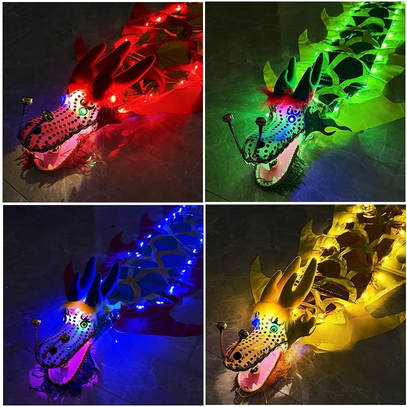 2/3/5M Length Luminous Dragon Chinese Outdoor Fitness Funny Prop New Year Traditional Dragon Dance Performance LED Glow Ribbon thumbnail 3