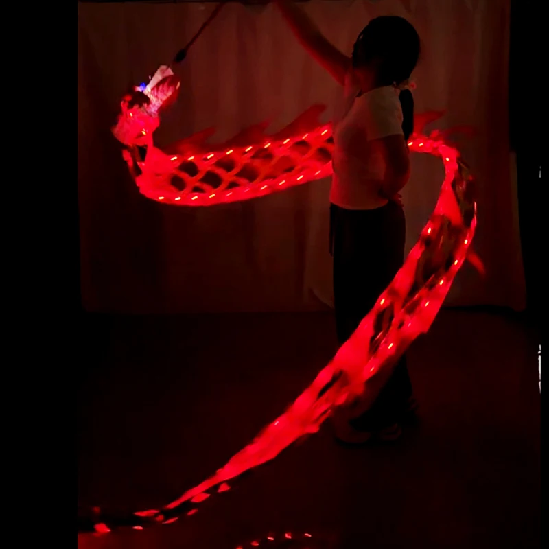 2/3/5M Length Luminous Dragon Chinese Outdoor Fitness Funny Prop New Year Traditional Dragon Dance Performance LED Glow Ribbon thumbnail 4