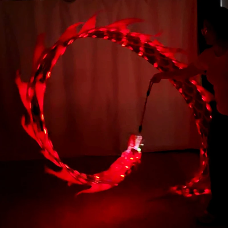 2/3/5M Length Luminous Dragon Chinese Outdoor Fitness Funny Prop New Year Traditional Dragon Dance Performance LED Glow Ribbon thumbnail 5