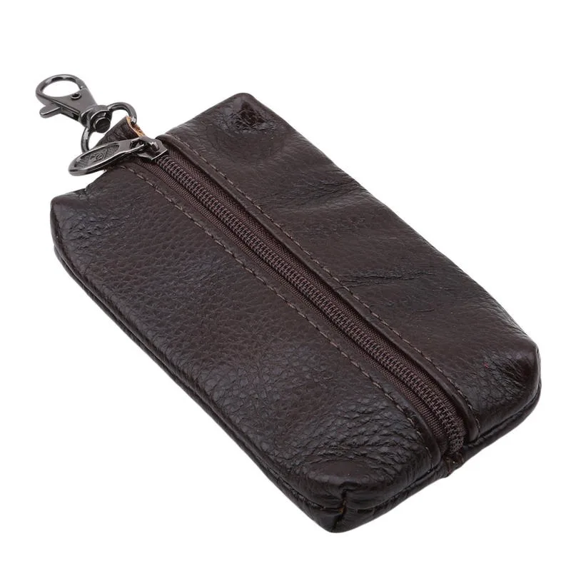 Car Key Cover Leather Ladies Wallets Key Holder Housekeeper Covers Zipper Bag Keychain Cover For Keys Organizer Card Bag Gifts thumbnail 3