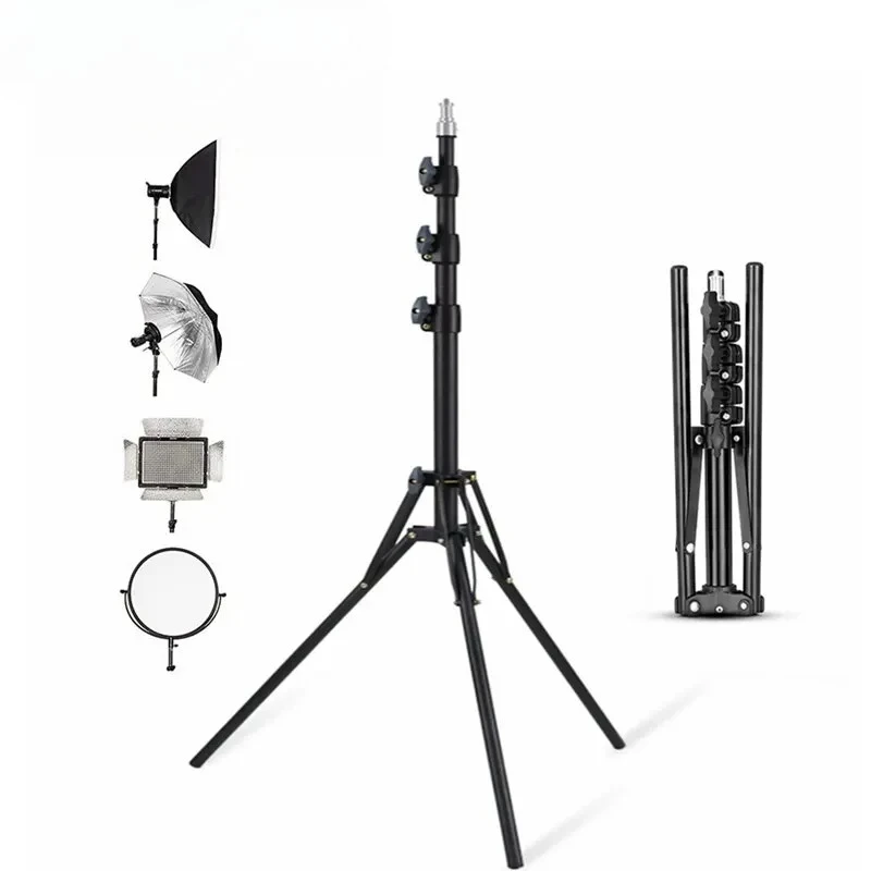 Mobile Phone Holder Foldable Portable Lighting Tripod Photographic Light Stand Camera Flash Mount Brackets Live Streaming Stan thumbnail 2