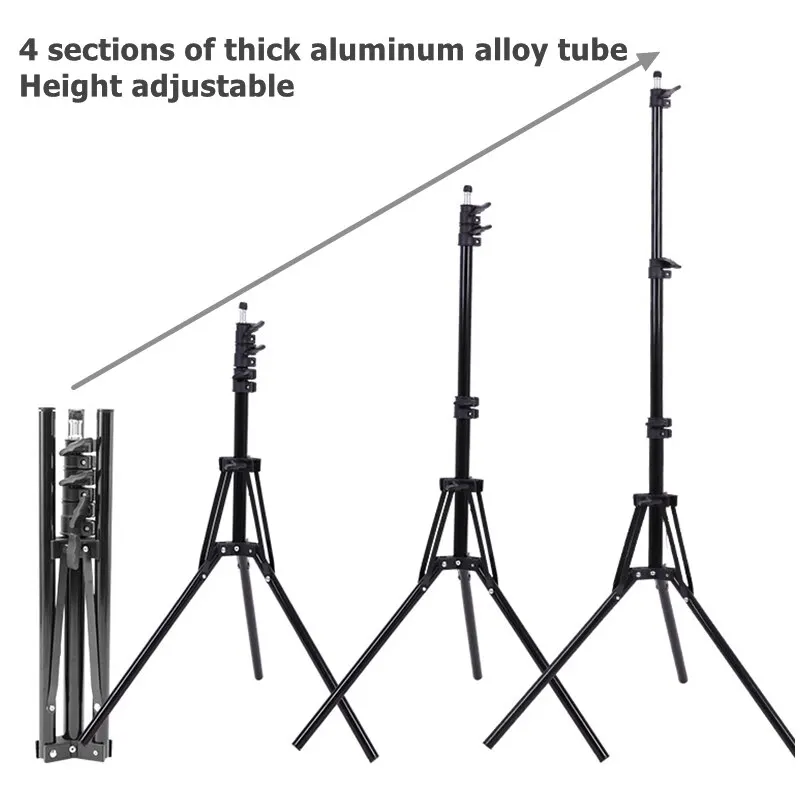 Mobile Phone Holder Foldable Portable Lighting Tripod Photographic Light Stand Camera Flash Mount Brackets Live Streaming Stan thumbnail 3