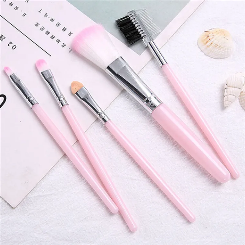 5Pcs Women Makeup Brush Eye Shadows Lipsticks Cosmetic Brushes Tools Set thumbnail 3