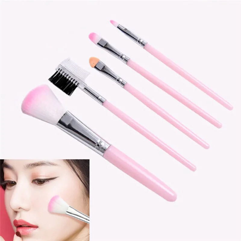5Pcs Women Makeup Brush Eye Shadows Lipsticks Cosmetic Brushes Tools Set thumbnail 5