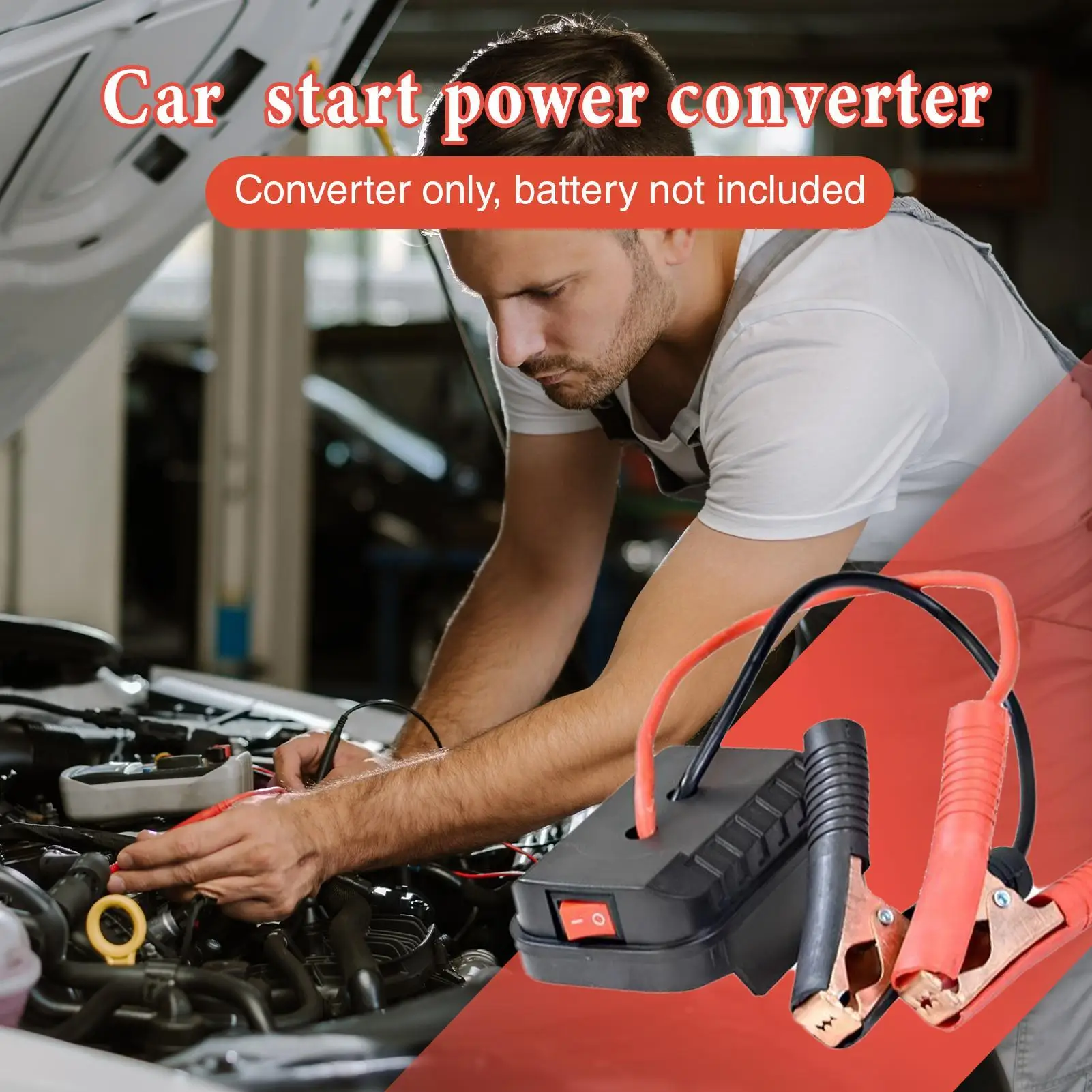 Lithium Electric Jump Starter Battery Pack Quick Charging Automotive Booster Dual USB Port Portable Jumper Box for Car Truck SUV thumbnail 2