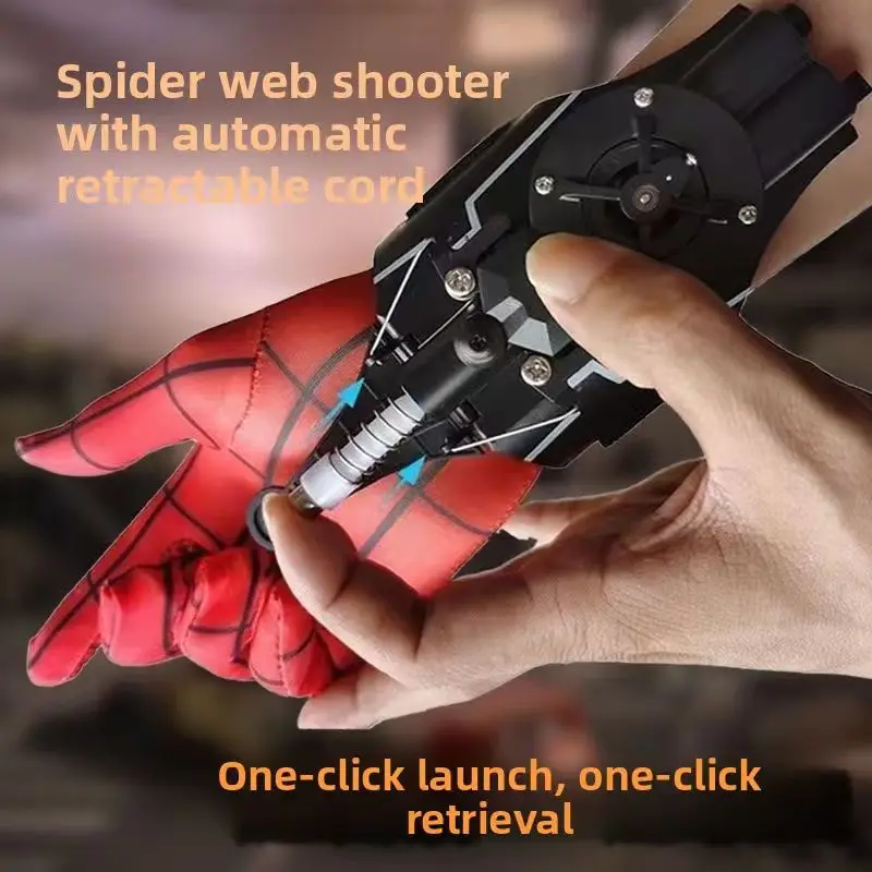 Web Shooter Glove Toy, Automatic Rewind Launcher with Suction Cup, USB Rechargeable Wrist Gadget, Cosplay Prop Gift for Kids thumbnail 3