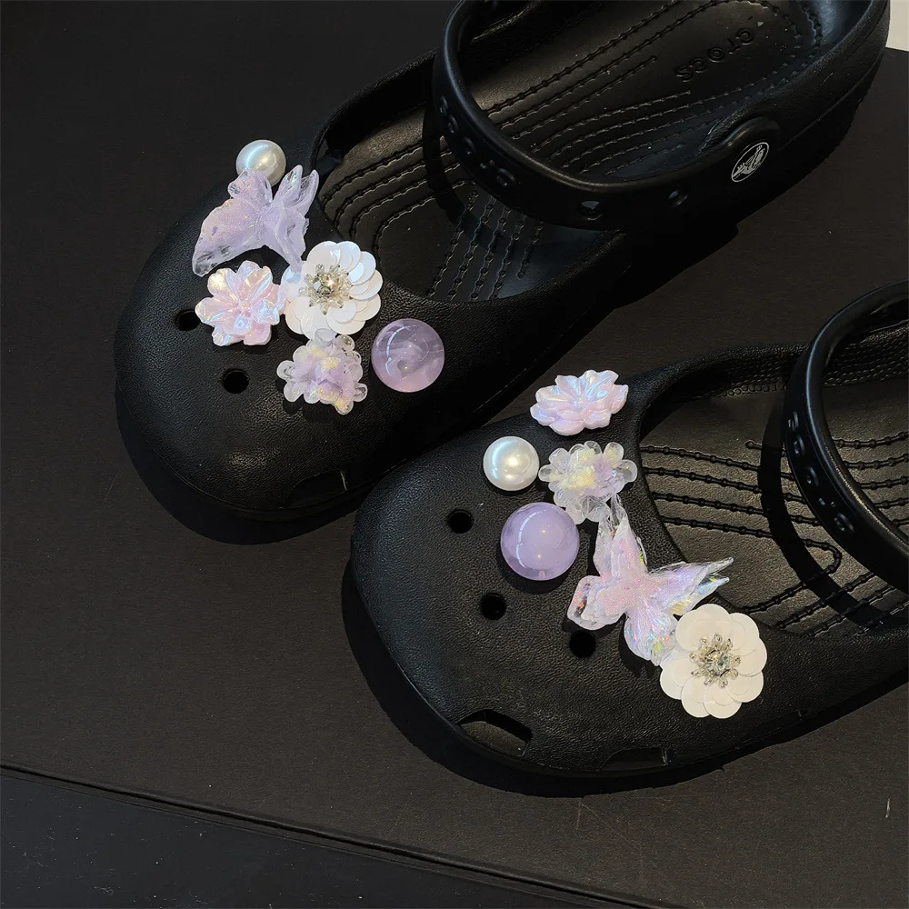 DIY Shoe Decoration Pendant Set Women'S Retro Ballet Shoe Charm Fashion Clogs  Decorative Beaded Flower Shoes  Accessories thumbnail 2