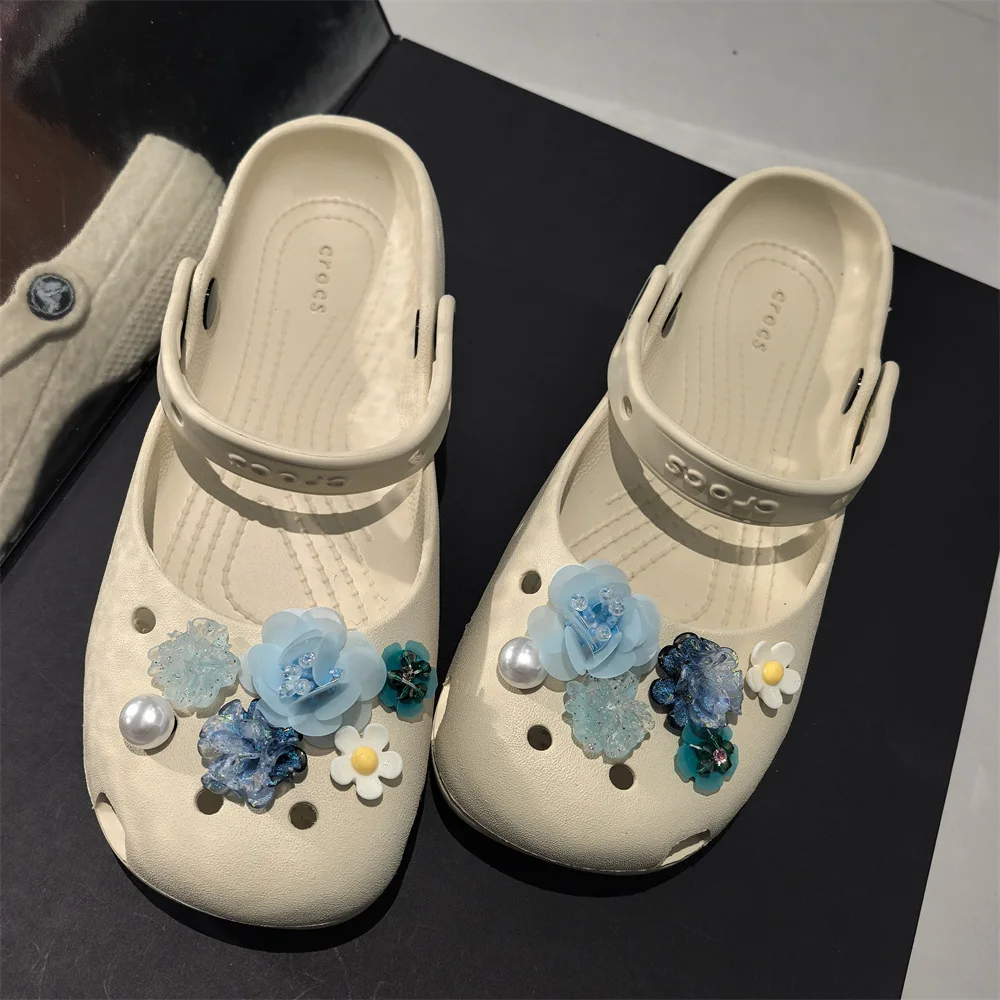 DIY Shoe Decoration Pendant Set Women'S Retro Ballet Shoe Charm Fashion Clogs  Decorative Beaded Flower Shoes  Accessories thumbnail 3