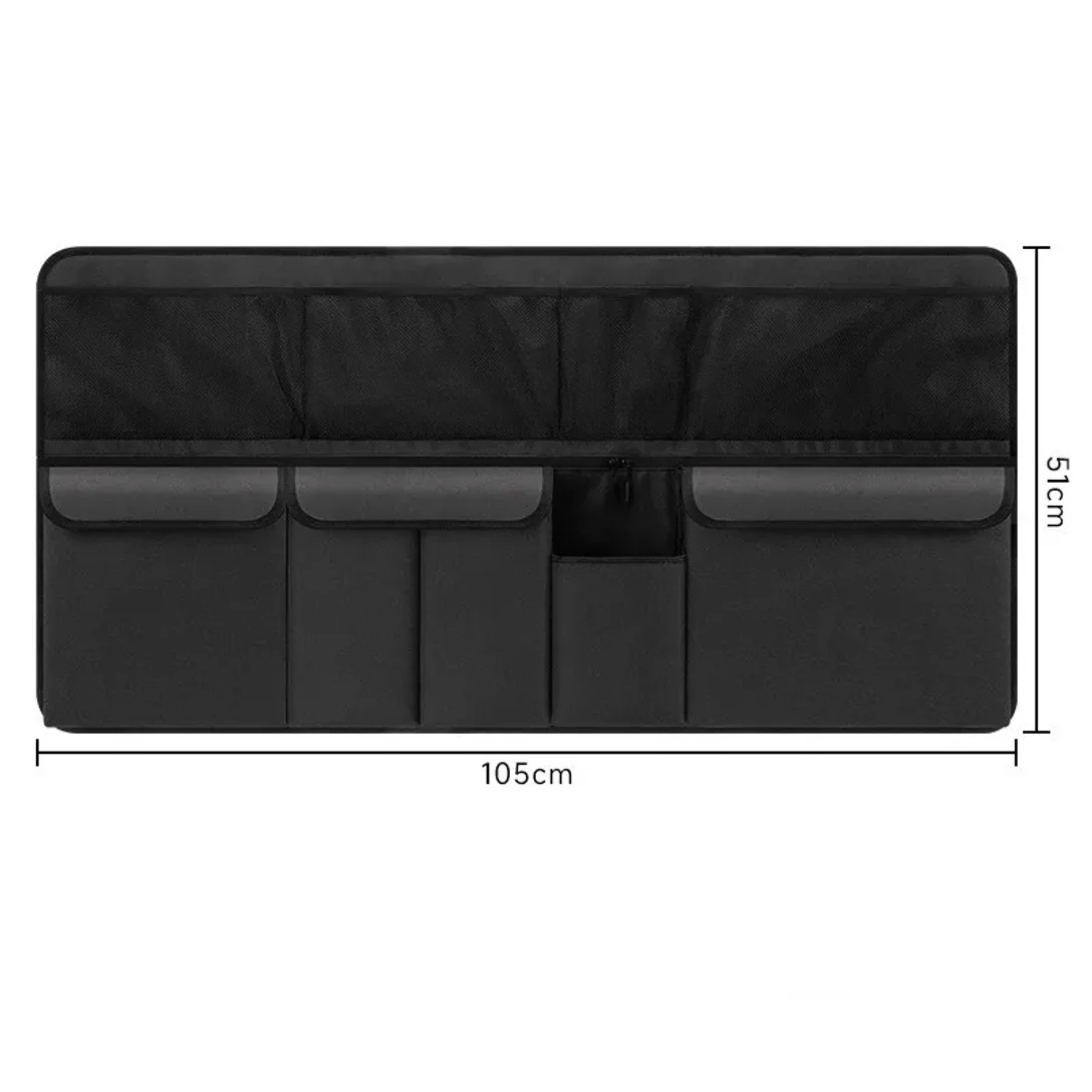 Car trunk storage bag SUV car seat back hanging bag Multi functional storage mesh bag Car interior storage items thumbnail 6