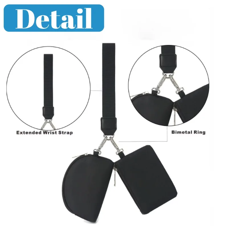 Pomelo Best Wristlet Wallet for Women Double Pouch Zipper Wrist Bag Portable Small Clutch Purse for Daily Use thumbnail 3