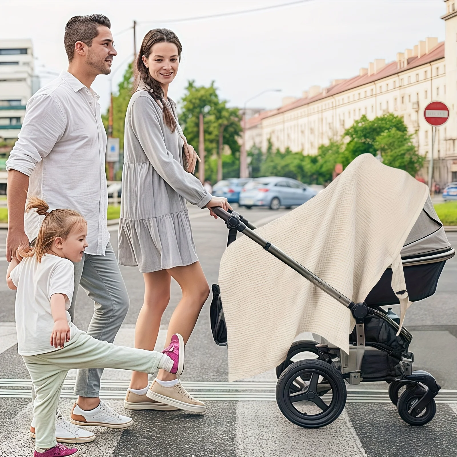 1 Piece, Multifunctional Nursing Cover, Soft and Breathable All-Round Privacy Nursing Cover, with Inner Lining Made of Bean Velvet Material, Multi-Purpose Baby Safety Seat Cover thumbnail 6