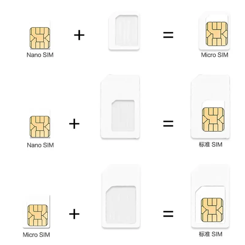 Nano SIM Card to Micro Adapter 4 In 1 SIM Card Convert Micro Sim Adapter With Eject Pin For Tablet IPhone Cell Phone Accessories thumbnail 5