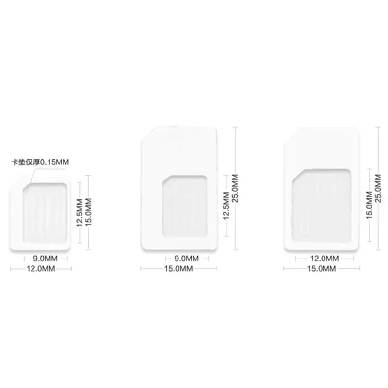 Nano SIM Card to Micro Adapter 4 In 1 SIM Card Convert Micro Sim Adapter With Eject Pin For Tablet IPhone Cell Phone Accessories thumbnail 4
