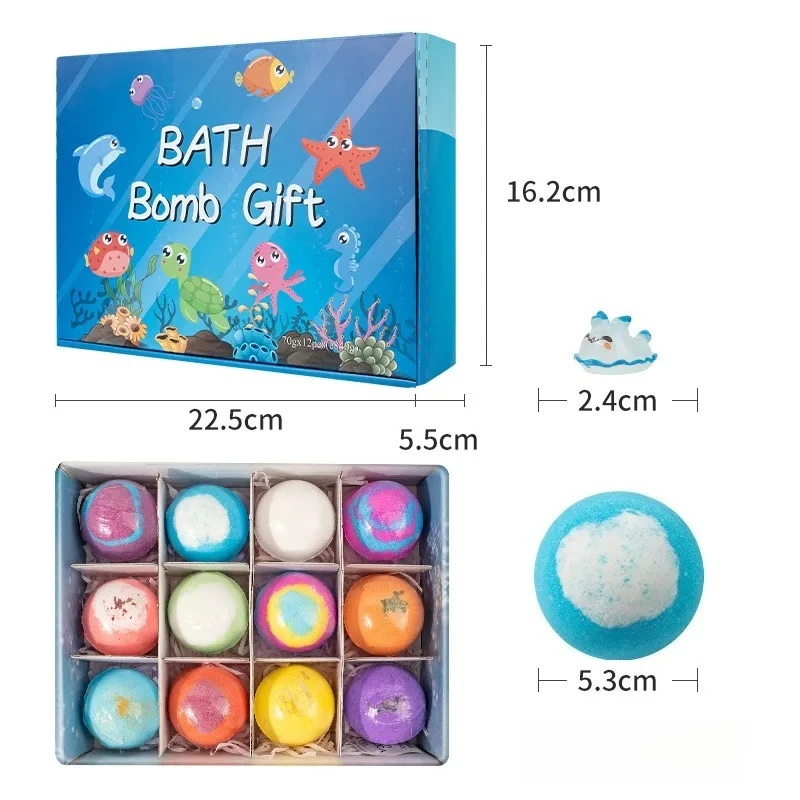 Children’s  Bath Bombs Set Bath Gift with Hidden Toys Safe Ocean Bubble Bath Perfect for Sensory Play Bathtime Fun thumbnail 6