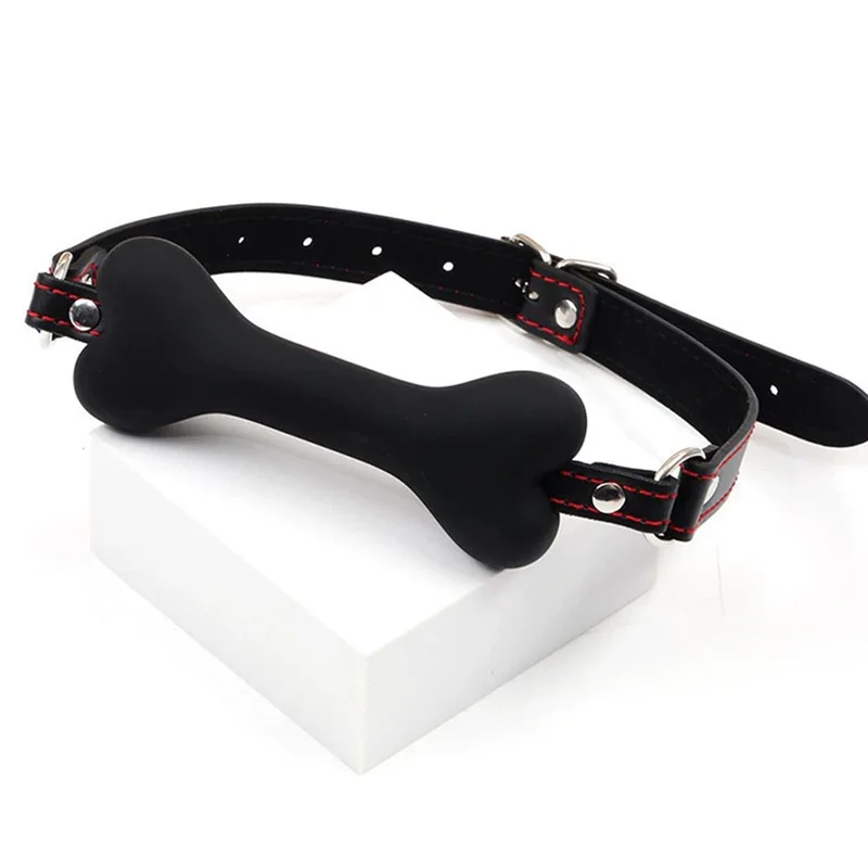 Silicone Restraints Dog Bone Mouth Plug and Nipple Clamps BDSM Slave Sex Bondage Mouth Bite Ball Game Adult Sex Toys For Women thumbnail 2