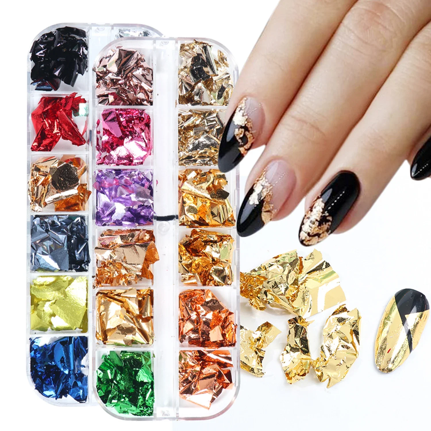 100 Pcs Premium Gold Leaf Sheets for DIY Nail Art, Resin Craft, Furniture Gilding, and Decorative Gold Foil Projects craft paper thumbnail 4