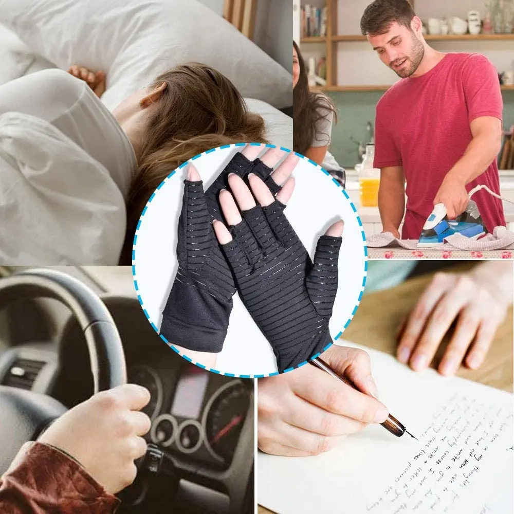 GETINFIT Half Finger Gloves Non-Slip Dots Breathable Thickened Wrist Support Cycling Outdoor Sports Climbing Pressure Gloves thumbnail 4