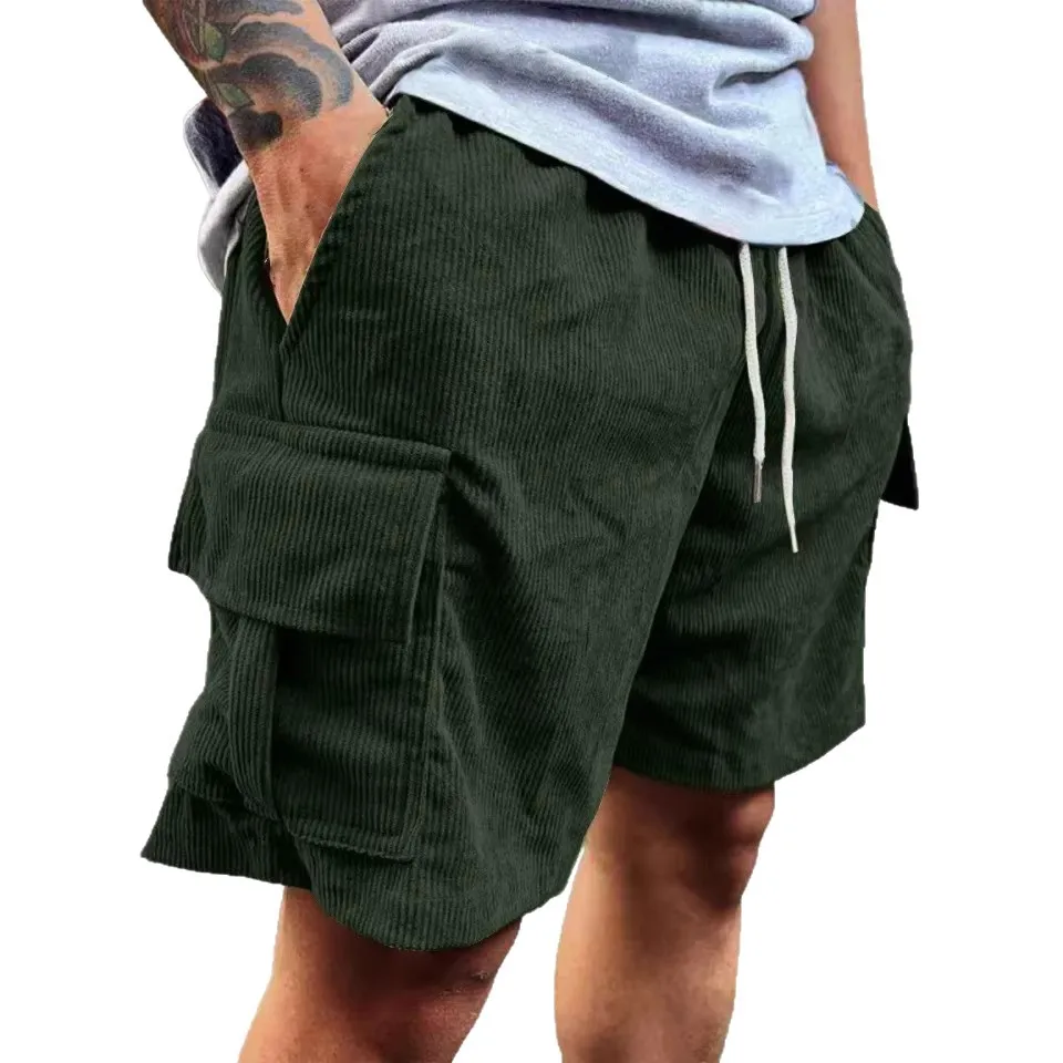Men's Corduroy Shorts 2026 Summer New American Retro Casual Multi-Pocket Shorts Breathable Short Pants For Daily Outdoor thumbnail 6