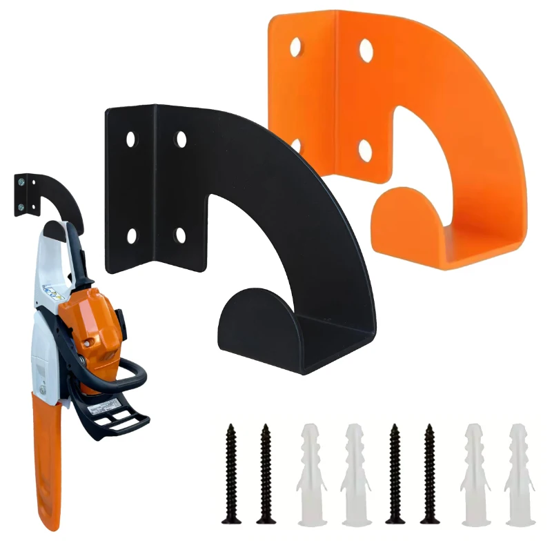 Heavy Metal Chainsaw Wall Mount Hanger Workshop Tool Storage Rack Hanging Holder For Garden Trimmers Lawn Mower&Hedge Shear
