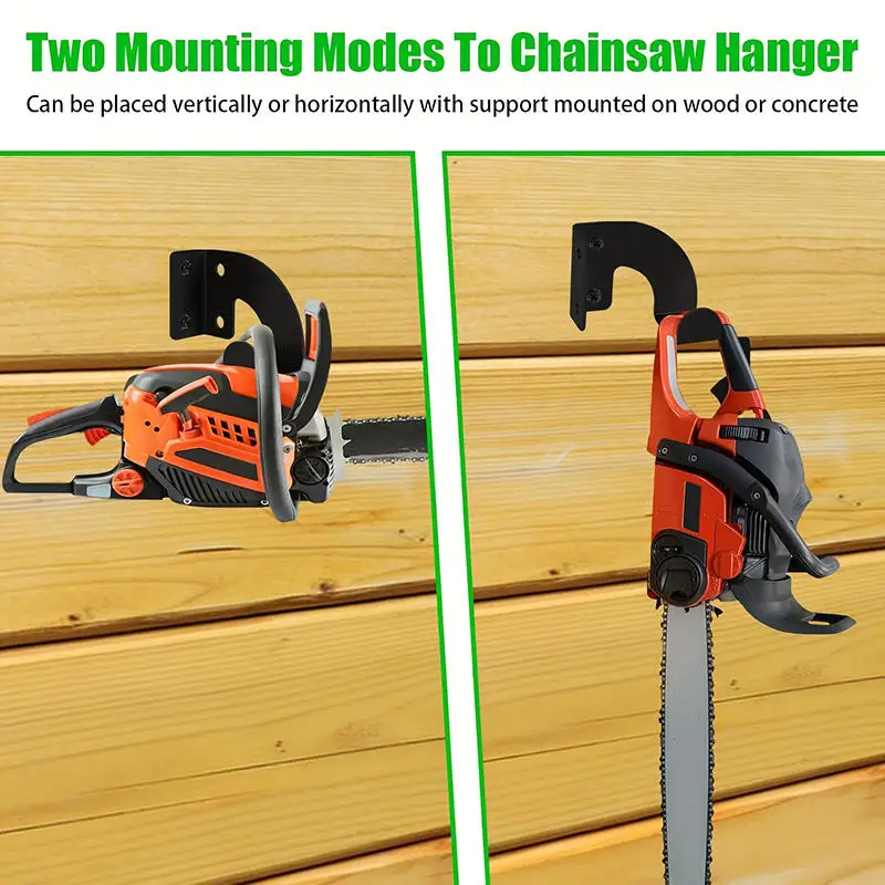 Heavy Metal Chainsaw Wall Mount Hanger Workshop Tool Storage Rack Hanging Holder For Garden Trimmers Lawn Mower&Hedge Shear thumbnail 6