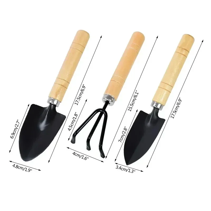 3Pcs/Set Mini Garden Tool Set For Garden Plants Flower Pot Cactus Vegetables Digging Weeding Indoor Small Plants Garden Tools thumbnail 5