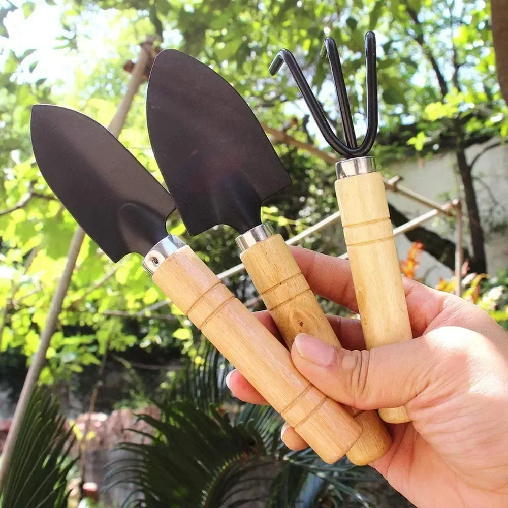 3Pcs/Set Mini Garden Tool Set For Garden Plants Flower Pot Cactus Vegetables Digging Weeding Indoor Small Plants Garden Tools thumbnail 2