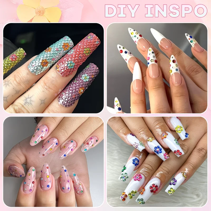 40 Colors Resin Flatback Rhinestones Gems for Phone Case DIY Nail Art Clothing Shoes Craft Decoration Accessories thumbnail 4