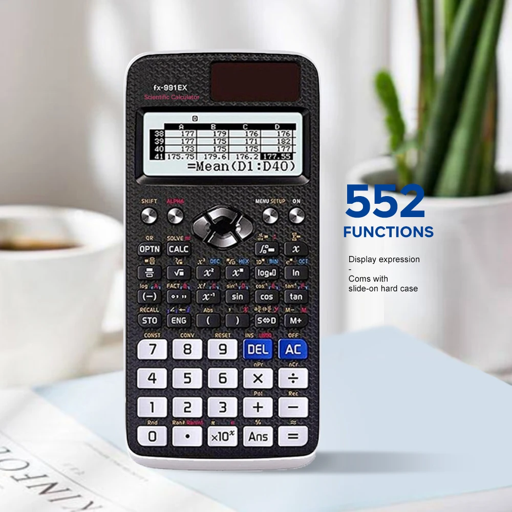 Scientific calculator, 552 functions, natural display, suitable for students and teachers in teaching, various exams, economical