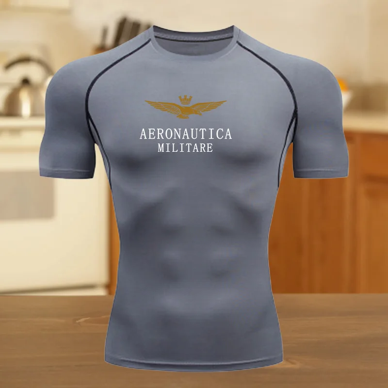Compression T Shirt Men Bodybuilding Sportswear Short Sleeve Quick Dry Workout Shirts Sport Fit Tops Tee Gym Running T-shirt Men