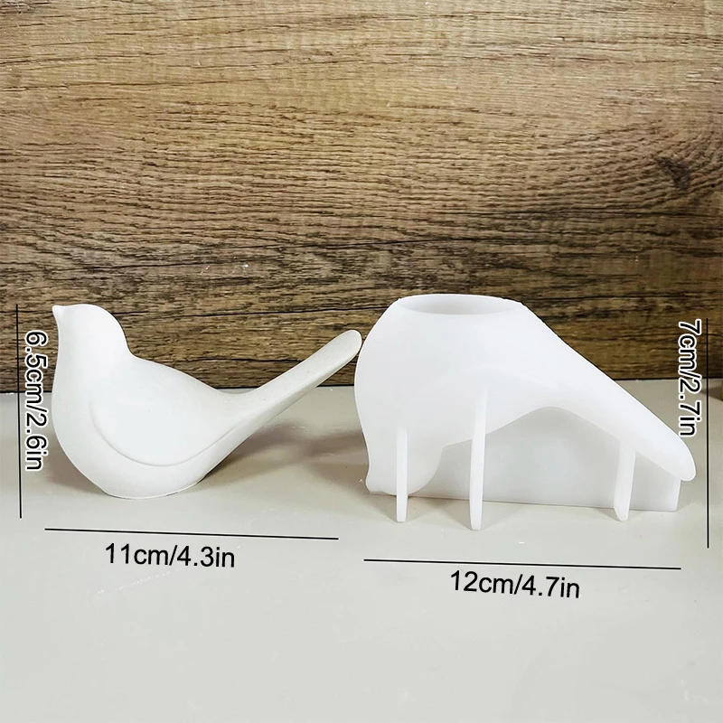 Silicone Bird Molds 3D Bird Resin Concrete Mold Unique Animal Epoxy Resin Casting Mold thumbnail 6