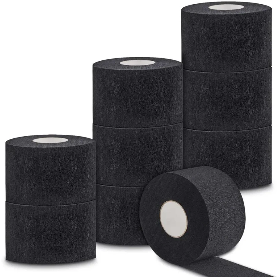 1/3/5 Roll Disposable Black Barber Neck Strips Barber Neck Paper Stretchy Strip Neck Edge Paper Haircut Styling Accessories