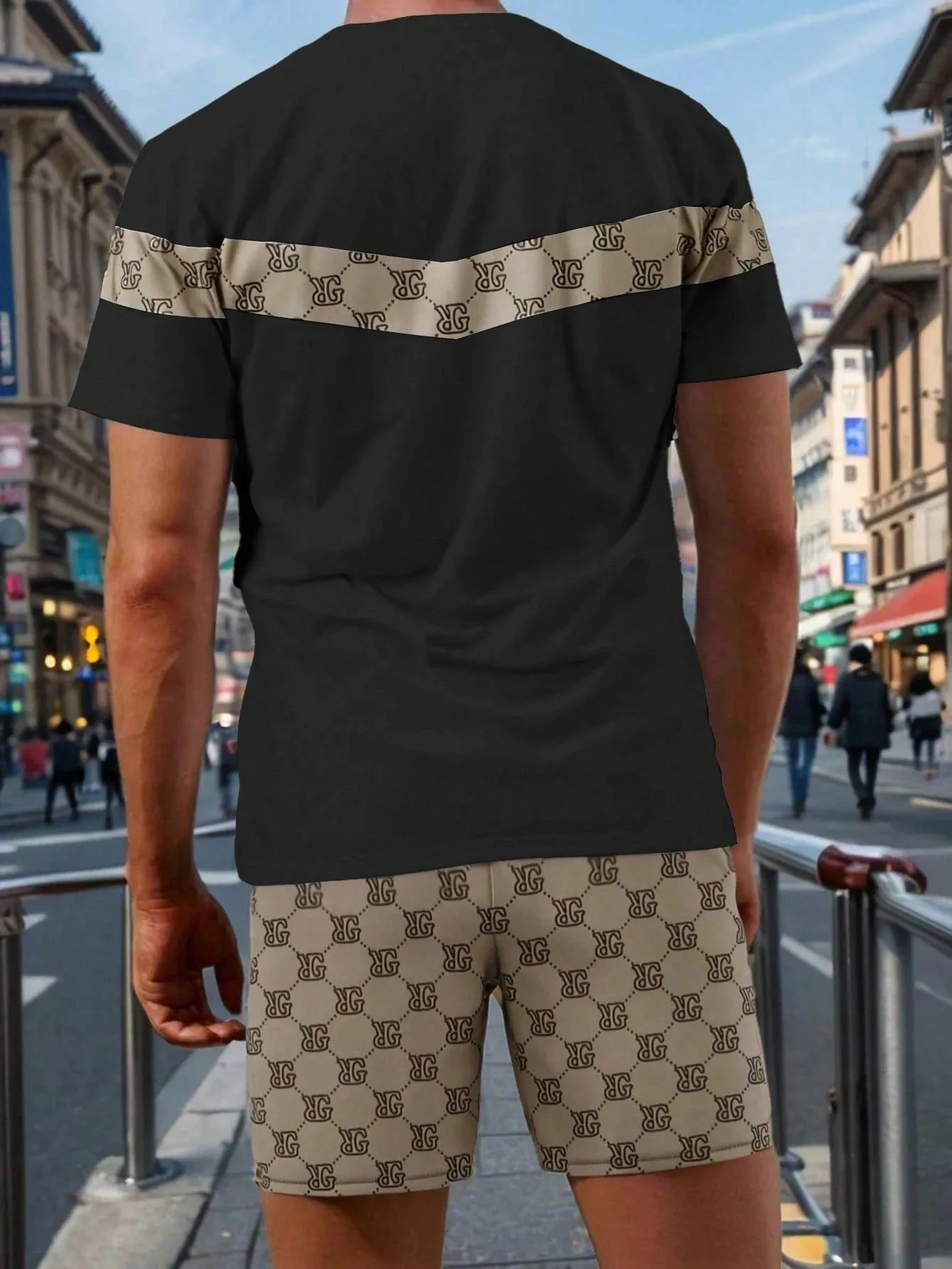2026 Summer New Men's Suit - 3D Printed Pattern - Breathable Lightweight Comfortable And Fashionable Men's Clothing thumbnail 2
