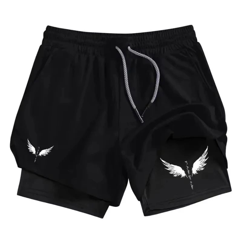 Casual 2-in-1 Performance Shorts for Men's Athletic Quick Dry Fitness Gym Workout Running  Fashion Versatile Pocket JW030 thumbnail 2