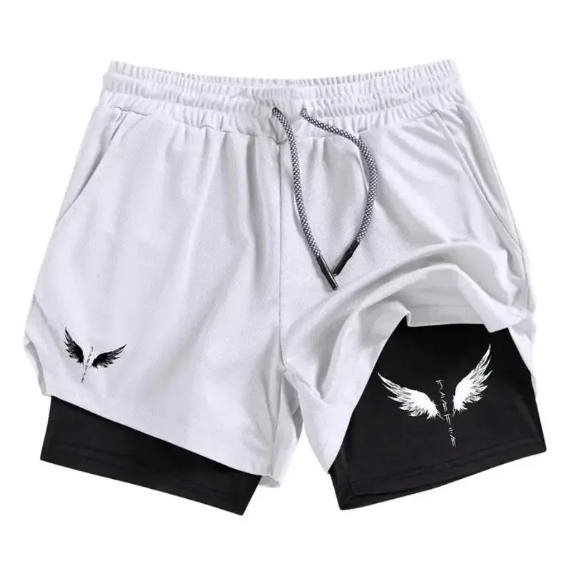 Casual 2-in-1 Performance Shorts for Men's Athletic Quick Dry Fitness Gym Workout Running  Fashion Versatile Pocket JW030 thumbnail 6