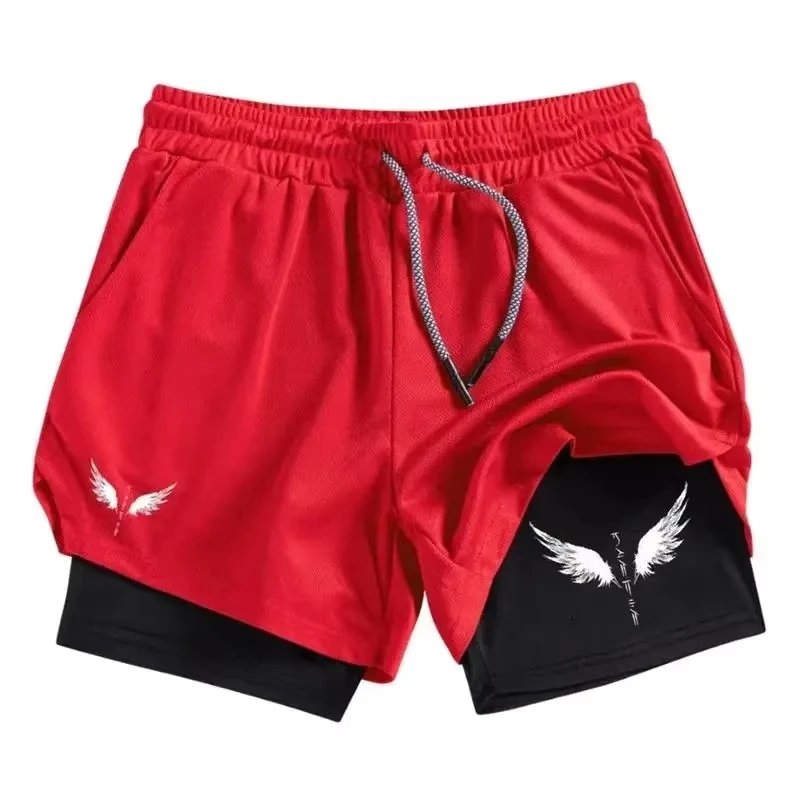 Casual 2-in-1 Performance Shorts for Men's Athletic Quick Dry Fitness Gym Workout Running  Fashion Versatile Pocket JW030 thumbnail 4