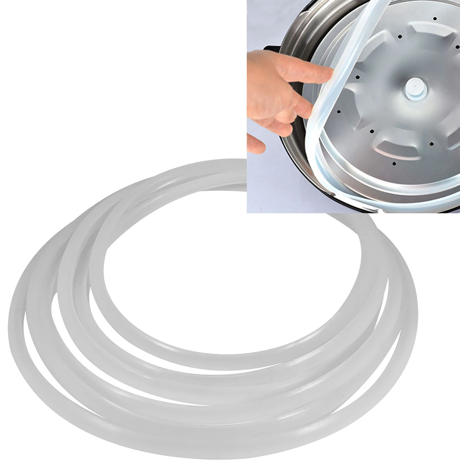6 Sizes Replacement Clear Silicone Gasket Sealing for Home Pressure Cooker Kitchen Tool Pressure Gasket Cooker Sealing thumbnail 2