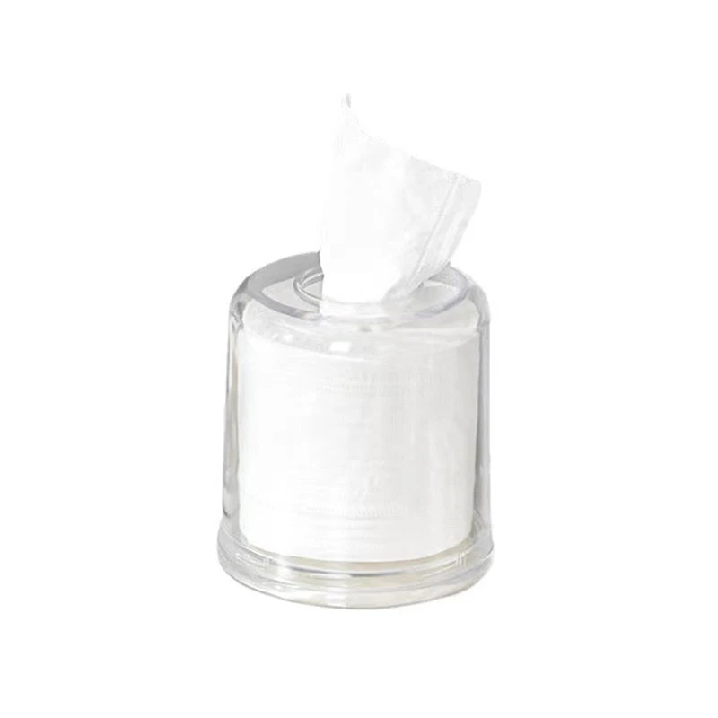 Living Room Desktop Transparent Napkin Box Ins Style Home Creative Bathroom Storage Simple Acrylic Square/Round Tissue Box thumbnail 3