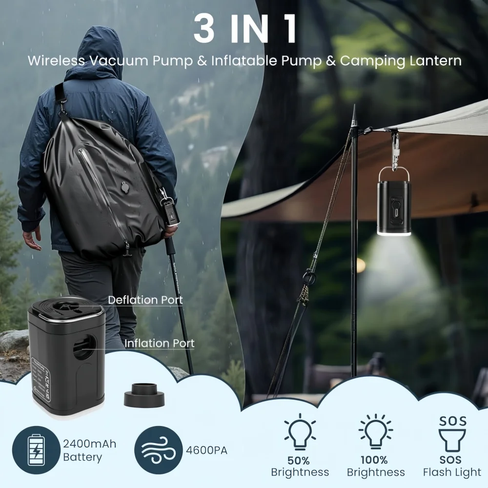 34L Vacuum Travel Bag  Reusable Storage Bags Folding Outdoor Travel Essentials Compression Bag for Suitcases Backpack Luggage thumbnail 4