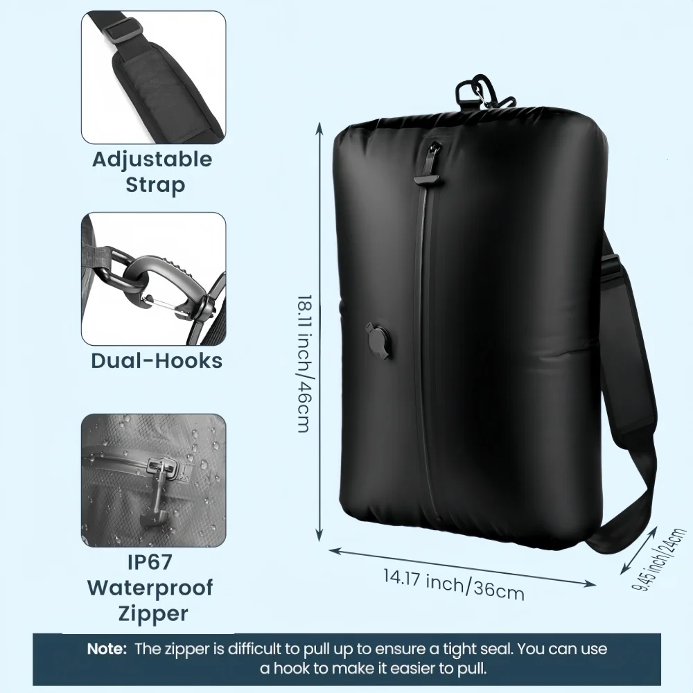 34L Vacuum Travel Bag  Reusable Storage Bags Folding Outdoor Travel Essentials Compression Bag for Suitcases Backpack Luggage thumbnail 6