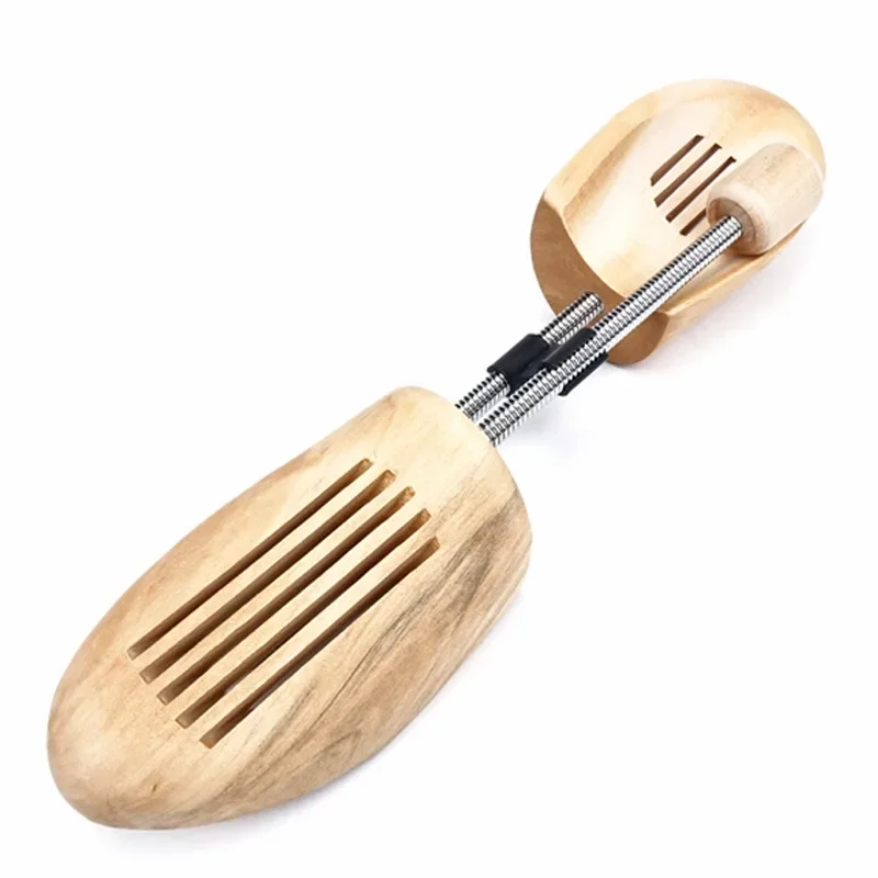 Anti Deformation & Haping Anti Wrinkle Adjustable Wood Shoe Trees with Spring - Wooden Shoe Stretcher for Men Women Shoe Lasts thumbnail 6
