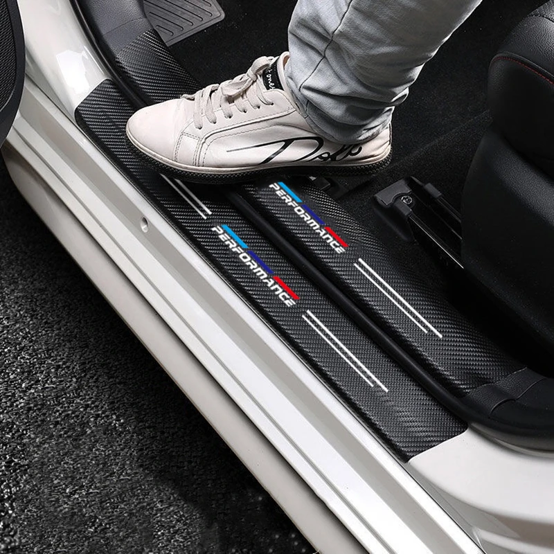 Carbon Fiber Car Sticker Car Door Protective Strip For BMW M Emblem E46 E36 E34 F10 E90 F30 E60 F30 E53 E30 E92 E87 thumbnail 2