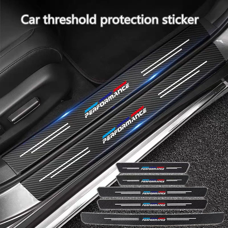Carbon Fiber Car Sticker Car Door Protective Strip For BMW M Emblem E46 E36 E34 F10 E90 F30 E60 F30 E53 E30 E92 E87