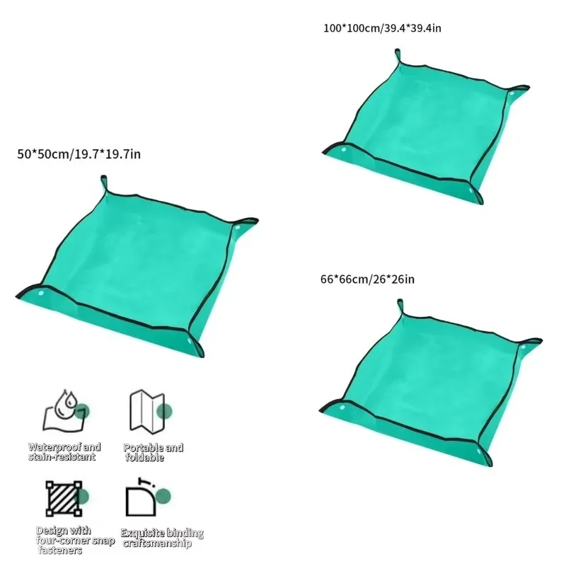 Waterproof Plant Repotting Mat Foldable Square Gardening Transplanting Pad Anti-Dirty Potting Mat Garden Accessories thumbnail 6