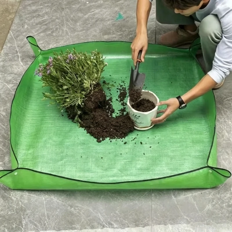 Waterproof Plant Repotting Mat Foldable Square Gardening Transplanting Pad Anti-Dirty Potting Mat Garden Accessories thumbnail 2